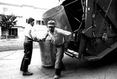 Garbage truck loading